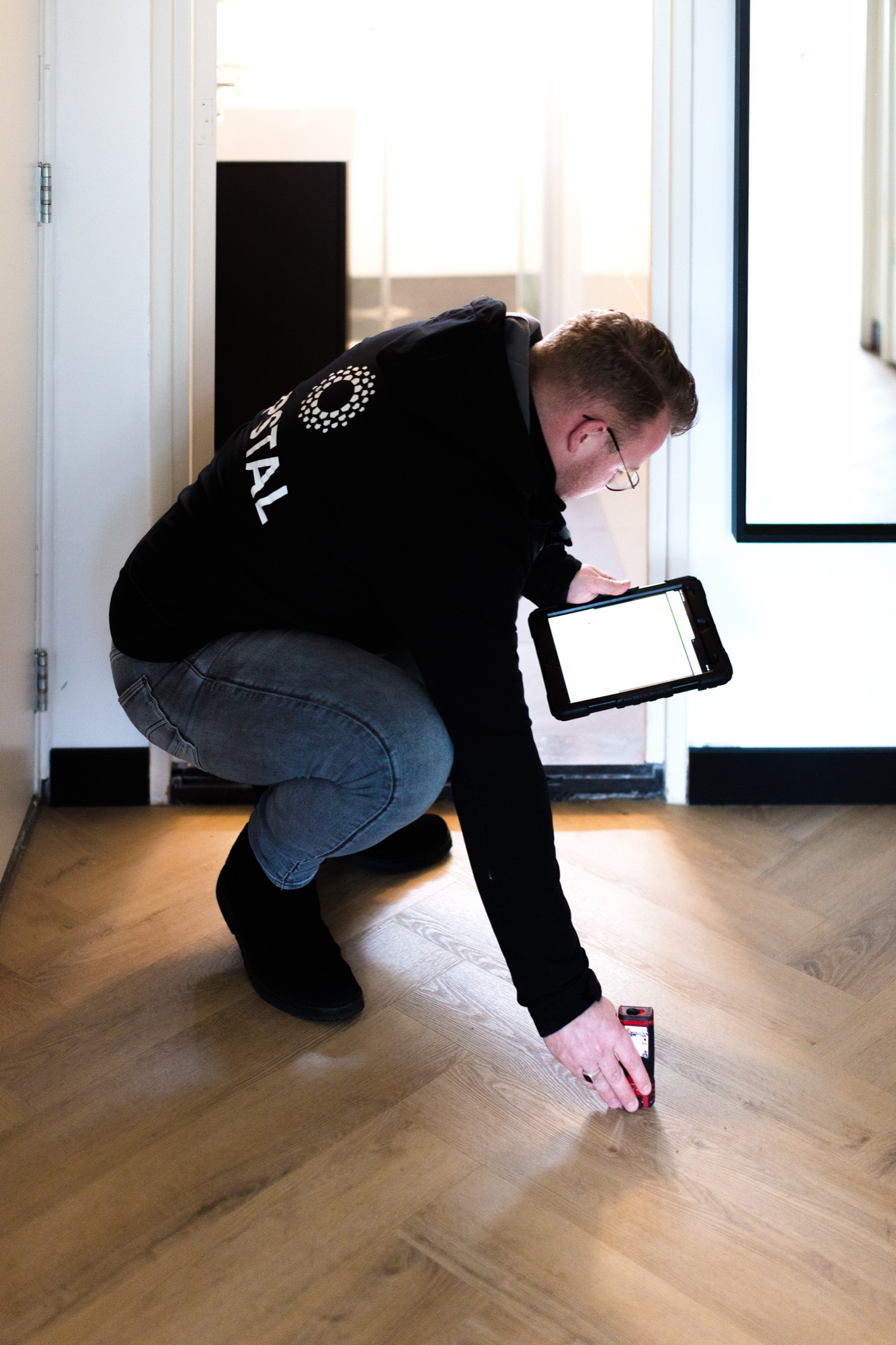 Stijn meet een woning op tijdens de energielabel-opname